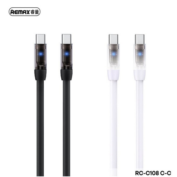 Кабель Remax RC-C108 Mecha Series Type-C to Type-C 100W 1.2m white (шт.)