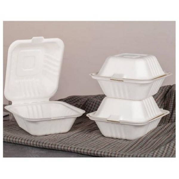 Ланч-бокс одноразовий "Еко Багасса" 6" 15*15*7см R33377-6 (500шт) (шт.)
