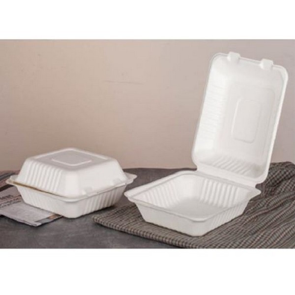 Ланч-бокс одноразовий "Еко Багасса" 9" 23*23*8.5см R33377-9 (200шт) (шт.)