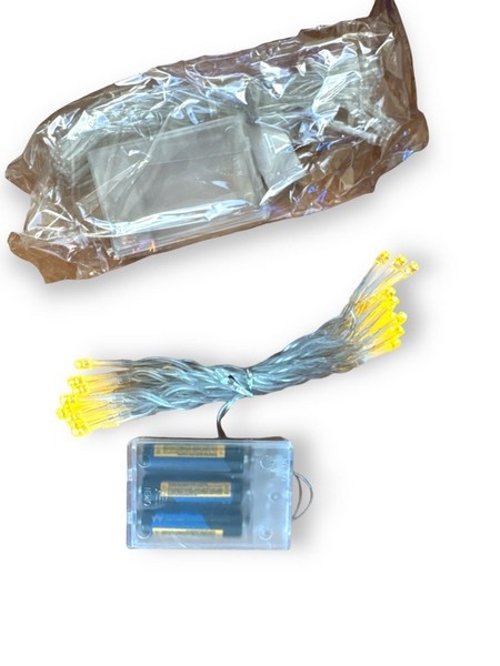 Гірлянди на 3 батарейках із лід-лампочками 4м-30ламп теплий. світло №4-30-2 (250) (шт.)