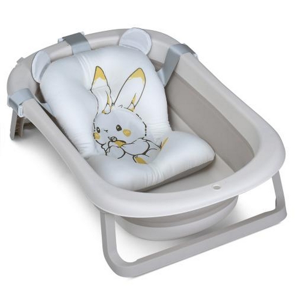 Ванночка ME 1151 PLUS Cool Gray (1шт) дитяча, з термометром, вкладиш, силікон, складана 78,3*49,3*20 (шт.)