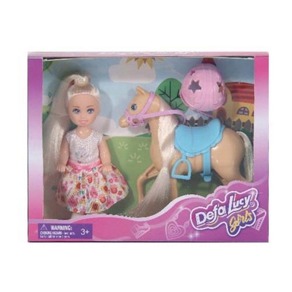 Лялька DEFA 8809 (48шт) 10см, конячка 12см, в кор-ці, 18,5-14-5см (шт.)