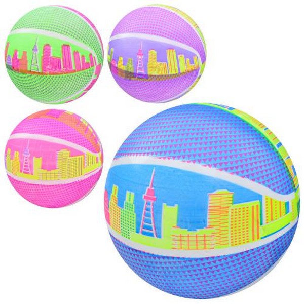 М'яч дитячий MS 3815 (240шт) 9 дюймів, ПВХ, 57-63г, 4кольори, упаковка 10шт в пакеті (шт.)