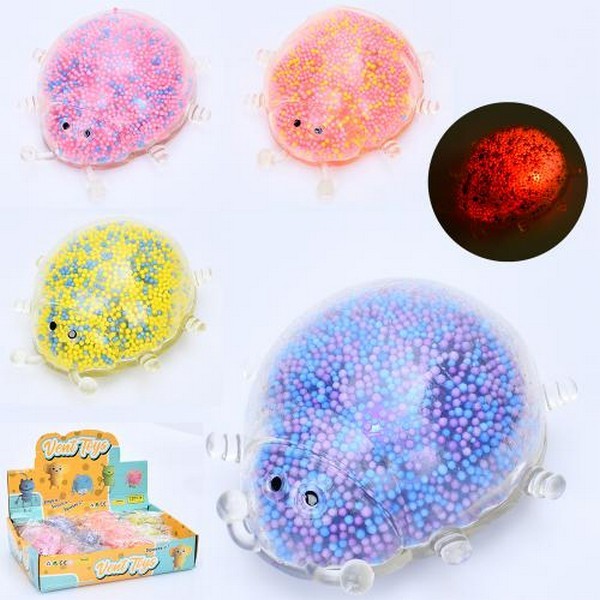 Іграшка MS 3818 (144шт) антистрес, божа корівка, 8,5см, світло, бат(табл), в пакеті, 12шт в дисплеї, (шт.)