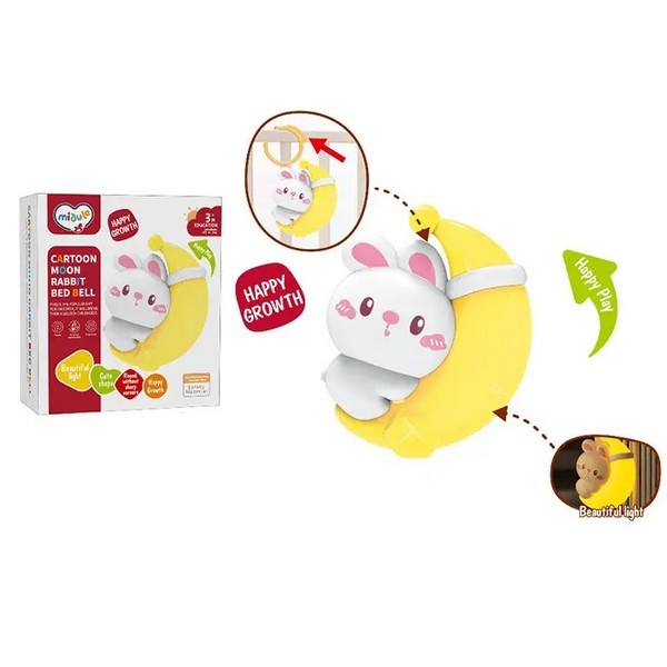 Підвіска 368-15 (120шт) на коляску, 17см, зайчик на місяці 10см, світло, на бат-ці, в кор-ці, 10-11- (шт.)