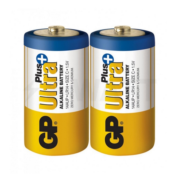 Батарейка GP Ultra Plus  Alkaline 1,5V (LR14) лужна 14AUP21-S2 пвх плівка 2 штуки в упаковці (шт.)