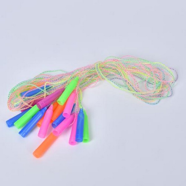 Скакалка MS 4385 (200шт) 1,9м, ПВХ, ручки пластик, мікс кольорів (шт.)