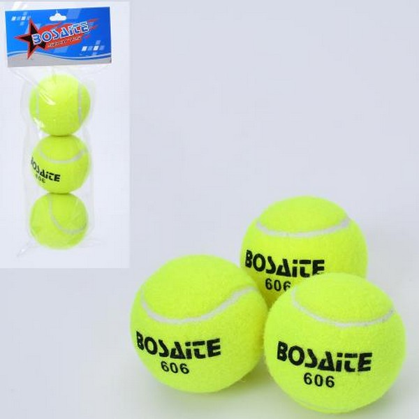 Тенісні м'ячі  MS 3102-1 (240шт) 6см, ціна за 1 м'яч, упаковка пакет 3шт, 11-25-6см (шт.)