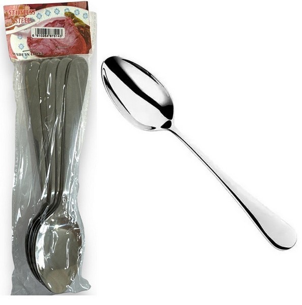 Ложка столова метал. 52гр.  6шт. в уп., ціна за 1шт №1122-2 (5143) (600) (шт.)