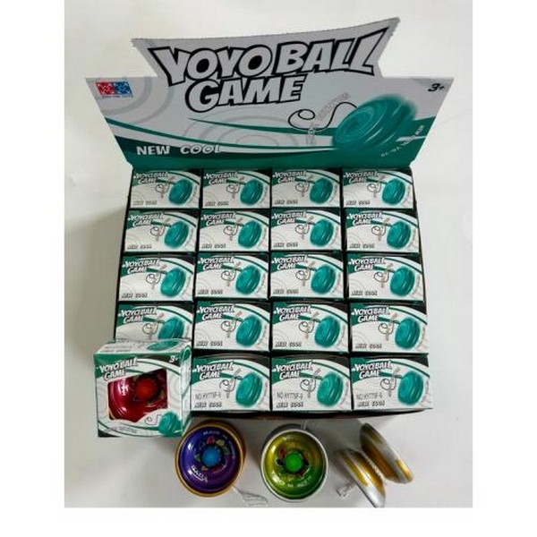 Йо-йо MR 1434 (120шт) 5,5см, метал, в кор-ці, 20шт(4кольори) в дисплеї, 26-6,5-21,5см (шт.)