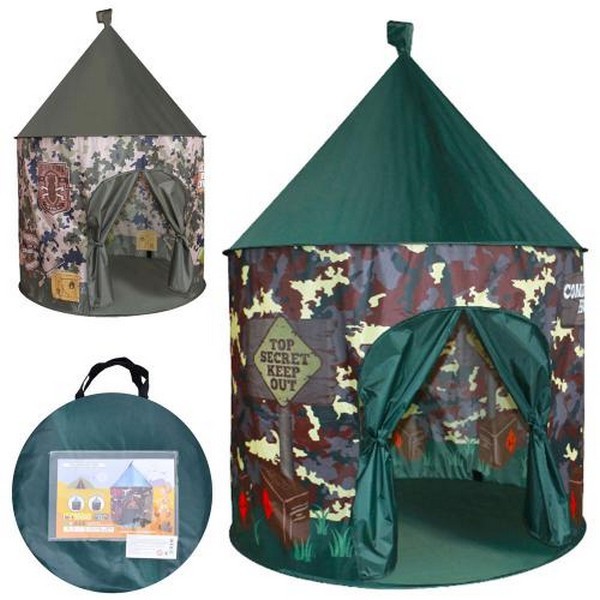 Намет MR 1301 (6шт) будиночок, мілітарі, 100-100-в130см, каркасний, вхід-на зав'язках, 2 види, сумка (шт.)