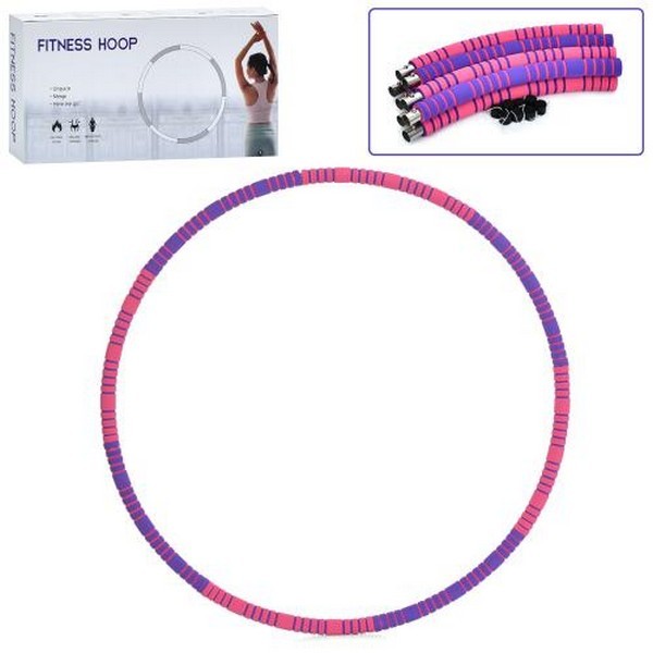 Обруч MS 4477-3 (10шт) хулахуп, 8 секцій, 92см, метал+EVA, в кор-ці, 40-20-7,5см (шт.)