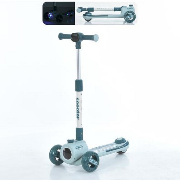 Самокат JR3-135-G (1шт)  метал+пластик, 3 колеса ПУ, 2передніх 125мм світло, 1 заднє 90мм світло, ке (шт.)