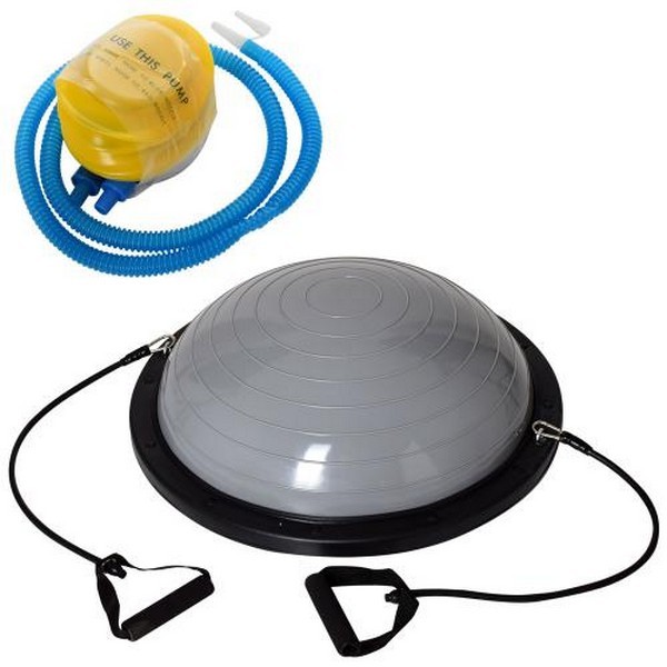 Спортивний інвентар MS 2609-1 Grey (1шт) баланс.платформа,босу,діам.60см,еспандер,насос,сірий,кор (шт.)