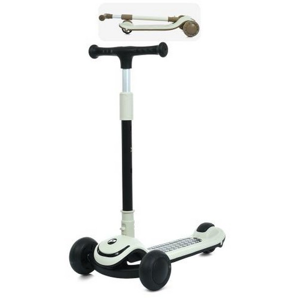 Самокат JR3-128-B (1шт) метал+пластик, 3колеса PU, 2пер 120мм світло, задн 90мм світло, кермо 3 поло (шт.)