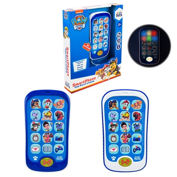 Телефон муз. розв. Kids Hits арт. KKH03/006L (96шт)"Paw Patrol",батар у комплекті.,  короб. 23*3,5*1 (шт.)