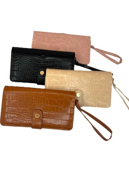 Гаманець для грошей жіночий PU з кнопки. та руч. 4 кол. (19,2*10,5) см №932 (120) (шт.)