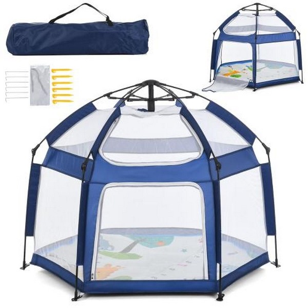 Намет MR 1512 Sapphire Blue (1шт) автоматичний, каркасний, 146-127-в110см,вхід-застібка-блискавка, с (шт.)