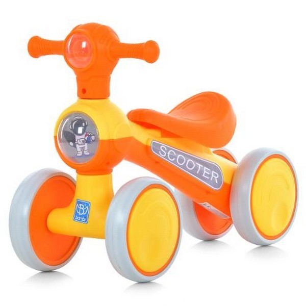 Толокар M 5729-7-6 (1шт) мотоцикл, д60-ш25-в43см, музика, світло, на бат-ці, жовто-помаранч (шт.)