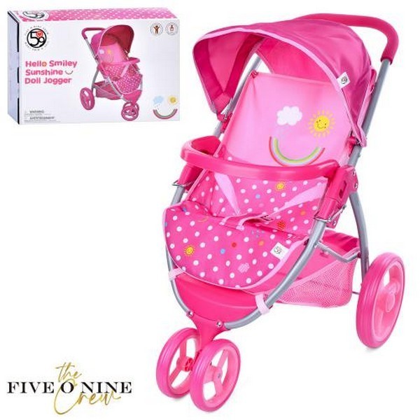 Коляска T731023 (4шт) для ляльки, прогулянкова, корзина, метал, в кор-ці, 53-34-12см (шт.)