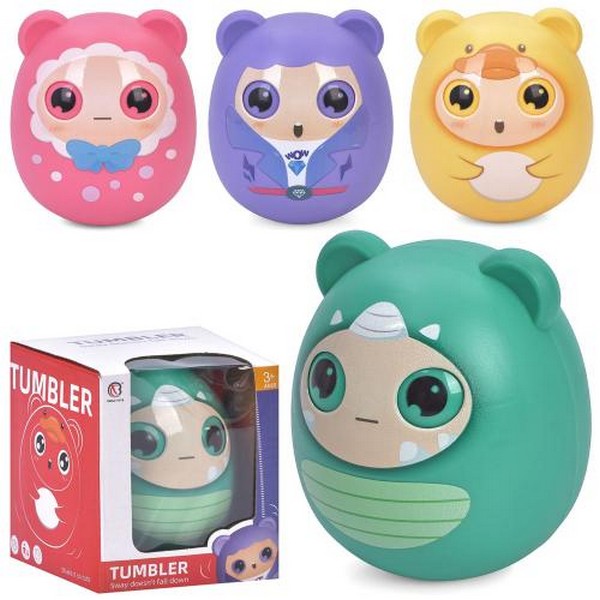 Неваляшка 203-001 (180шт) 10,5см, рухливі очі, 4 види, в кор-ці, 9-10,5-9см (шт.)