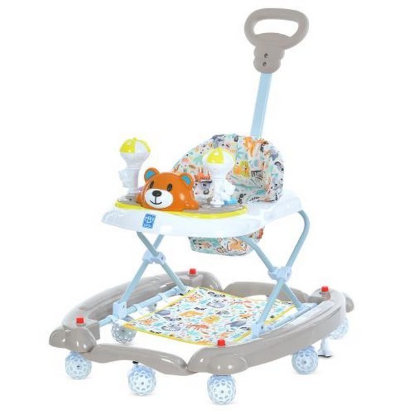 Ходунки M 3656A-S-11 (1шт) ведмедик, музика, стопор, силік.колеса 8шт, бежевий (шт.)