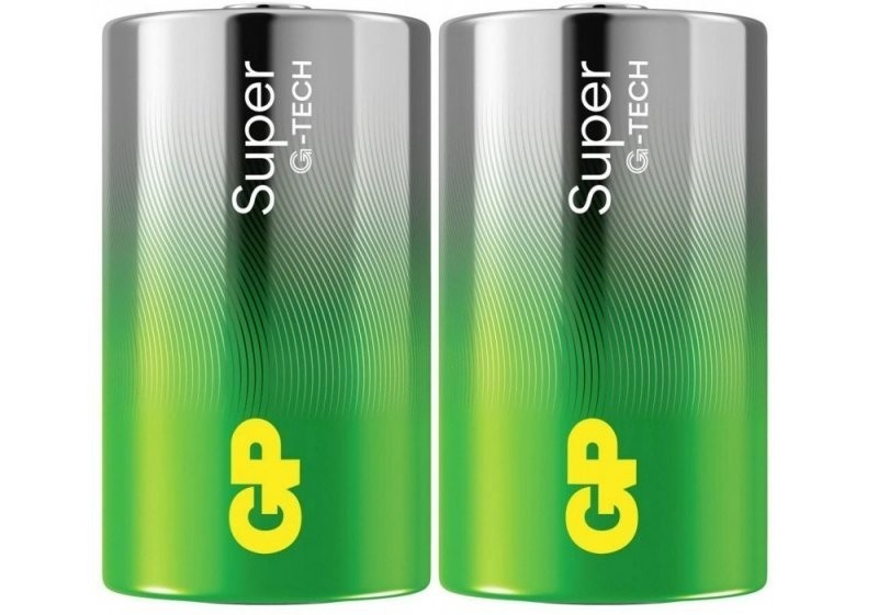 Батарейка GP Super Alkaline 1,5V (LR20) лужна 13A21-SB2 блістер 2 шт в упаковці/ціна за блістер (шт.)