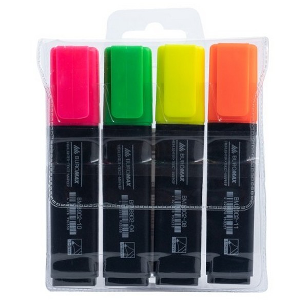 Набір із 4-х текст-маркерів, JOBMAX BM.8902-94 (шт.)