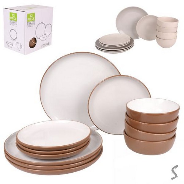 Набір столового посуду 12пр/наб (тарілка 26+20см, супниця 14см) MC5581-4 (2наб) (шт)