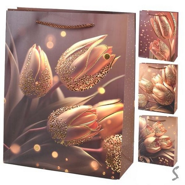 Пакет подарунковий паперовий L "Tulips" 31*40*12см R34714-L (360шт) (шт)