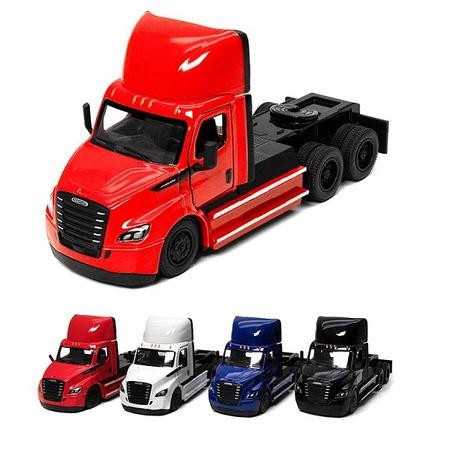 Модель вантажівка Freightliner eCascadia 5" KT5466W метал.інерц.відкр.дв.4кол.кор./96/ (шт)