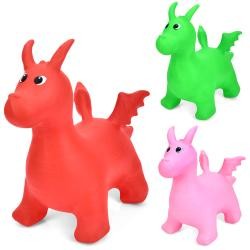 Стрибуни-тварини MS 4480 (12шт) дракон, 1400г, 3 кольори, у пакеті, 25-18-23см (шт)