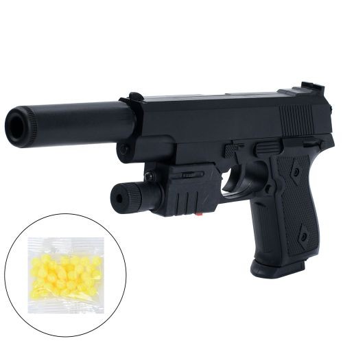 Пістолет 239AS (96шт) 22см, пластикові кулі, світло, лазер, на бат(табл), у пакеті, 15-20-3см (шт)