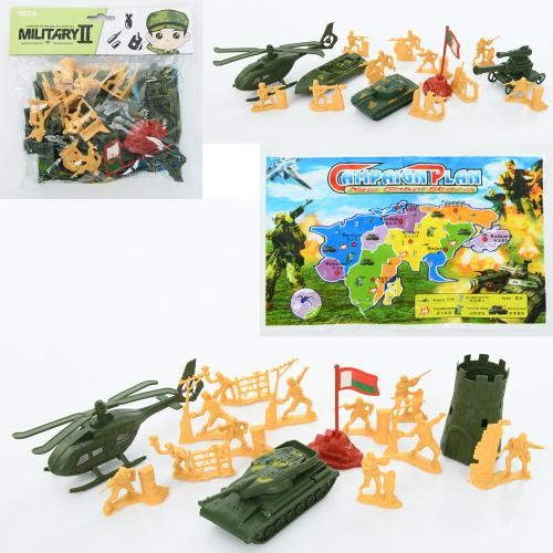 Солдати у наборах 816-14-15 (180шт) військова техніка, ігрове поле, прапор, 2 види, у пакеті, 19,5-1 (шт)