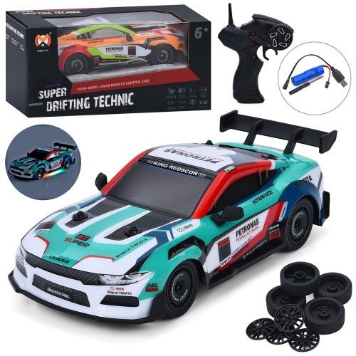 Машина 36900 (8шт) р/к2,4G, акум, 26,5см, 1:16, дрифт, світло, корпус не б'ється, доп.колеса, 4х4, U (шт)