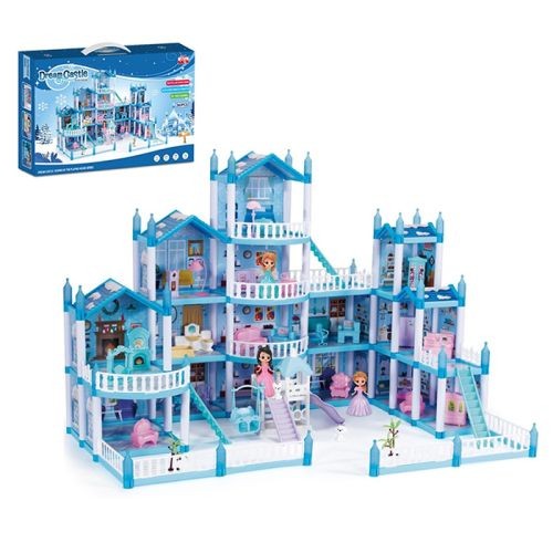 Будиночок 946 (8шт) замок принцеси, 4 поверхи, меблі, фігурки 3шт 8см, собака, 361дет, в кор-ці, 57, (шт)
