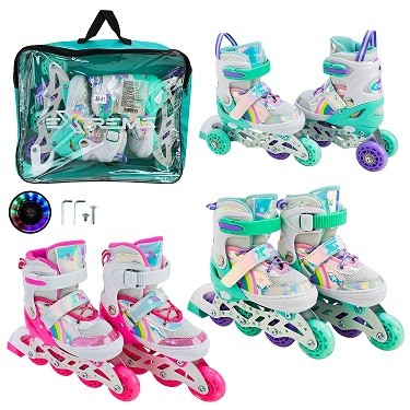 Роликові ковзани арт. RL25432 (6шт)  розмір L (38-41) колеса PU 1 світло (шт)