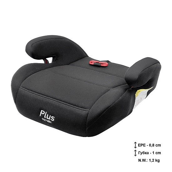 Автокрісло-бустер CARRELLO Plus CRL-16007 Jet Black+направляючий ремінь 75см /5/ (шт)