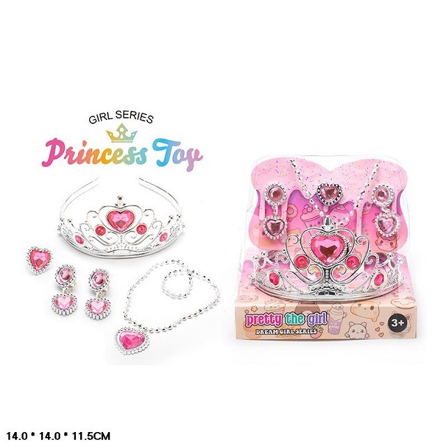 Біжутерія 264-12 набір прикрас з короною пласт.14*11,5*14 /72/ (шт)