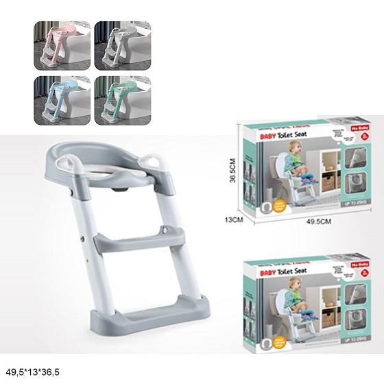 Дитяче сидіння на унітаз 69889 із сходинкою та ручками.4кол.кор.49,5*13*36,5 /12/ (шт)