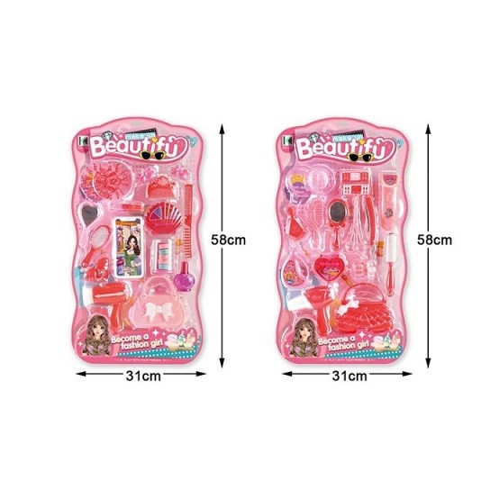 Перукарський набір арт.  KZ-2677AB (48шт/2) 2 види,фен,гребінець ,сумочка,аксессуари,планш. 31*58 см (шт)