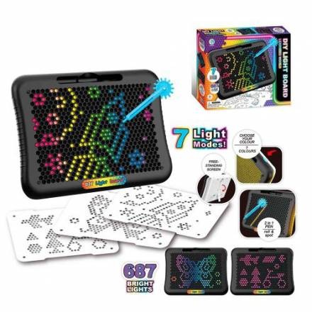 Досточка YM-117 (18шт) 23-18-4.5см, картки 3шт, ручка 2в1,світло 12 режимів, на бат-ці, у кор-ці, 25 (шт)