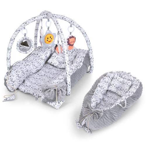 Кокон-килимок для немовляти ME 1197 Gray (6шт) 5 підвісних іграшок, подушечка, 2 дуги, сірий (шт)