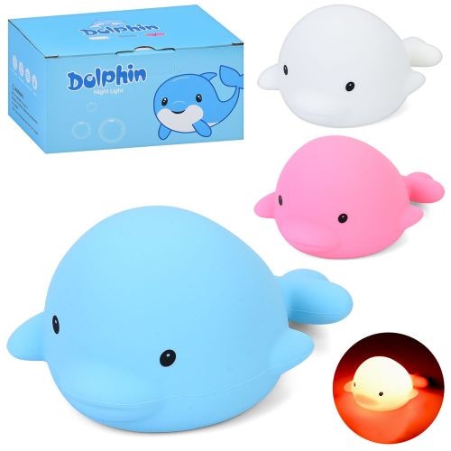 Нічник DYB020 (48шт) дельфин, 15см, сенсорний, світло-3режими, Type-C вхід,на бат-ці, в кор-ці, 14,5 (шт)