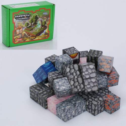 Конструктор 5801 (24шт) магнітний, куб 2см, 50дет, в кор-ці, 14,5-11-5см (шт)