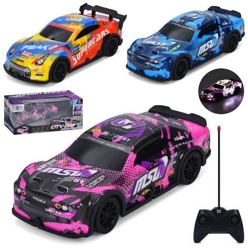 Машина 666-138-139P (18шт) р/к, 19см, 1:22, світло, корпус не б'ється, гумові колеса, 2 види/мікс ко (шт)