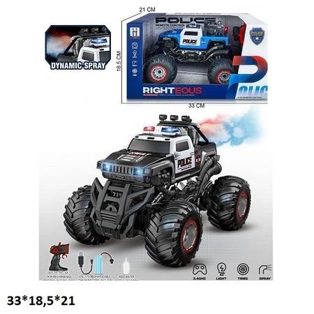 Р.К.Джип поліція на великих колесах MK762A акум.USB.світ.дим.2кол.кор.33*18,5*21 /16/ (шт)