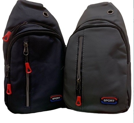 Сумка нагрудна чоловіча. нейлон.(17,5*30)см №9212 3- відділення (150) (шт)