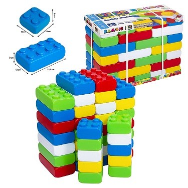 « Mega  Brick  Bamsic №4» арт. 115/27. Набір дитячий. Бамсик  ( 4 кнопки 10 шт., 8 кнопок 30 шт) (шт)