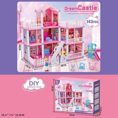 Ляльковий будинок DSJ588-17 з лялькою,меблями і аксес.кор.35*7,5*28 /24/ (шт)